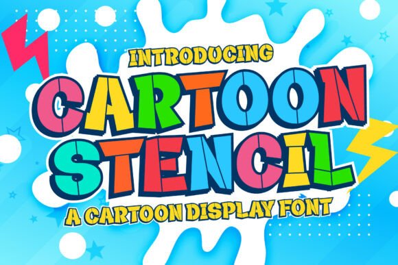 Cartoon Stencil Font: Bold & Authentic Design