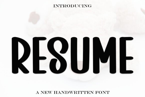 Resume: A Playful Font for Bold Creative Projects
