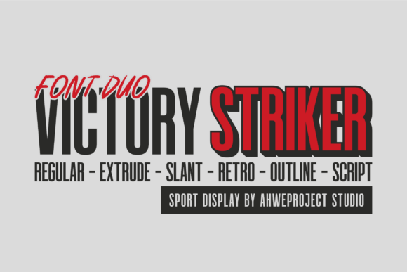Victory Striker: A Dynamic Font Duo for Sports Branding