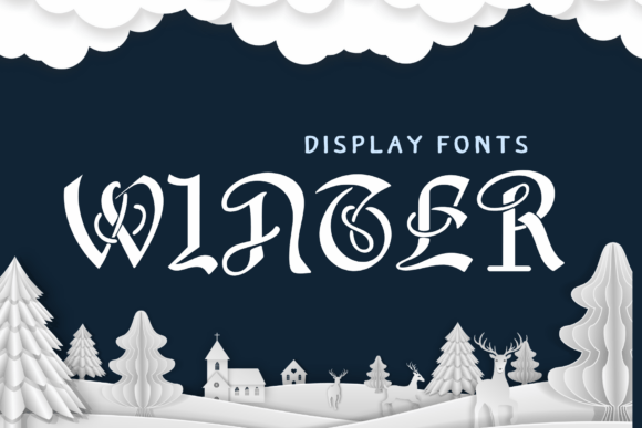 Winter: A Curly Display Font for Festive Design